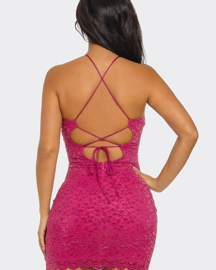 Amore Cutout Bow Strappy Mini Dress | Flirty Chic Clubwear Party Dress